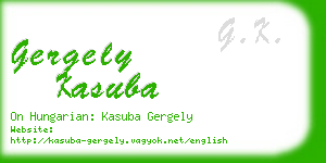 gergely kasuba business card
